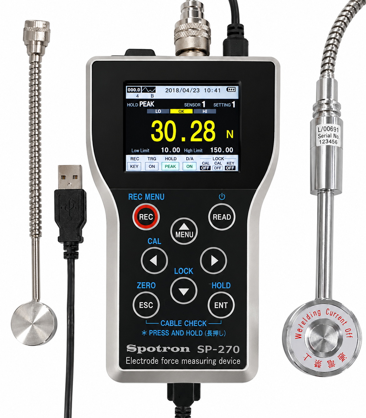 Spotron Digital Type Welding Force Gauge — SP-270 Series